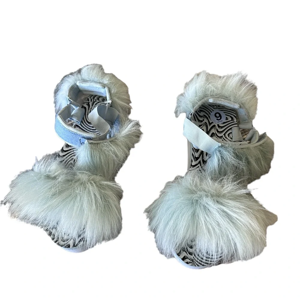 NEW Maisie Willen x Keds Faux Fur Floral Print Slides